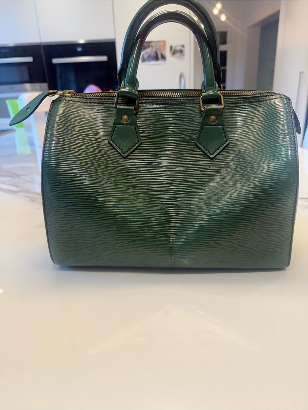 Louis Vuitton Dark Green Epi Leather Speedy 25 Satchel